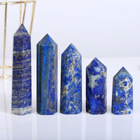 Natural Lapis Lazuli Stones, Crystal Point, Healing Gemstone, Energy Quartz, Ore Mineral, Obelisk, Home Decoration, Wand Gift