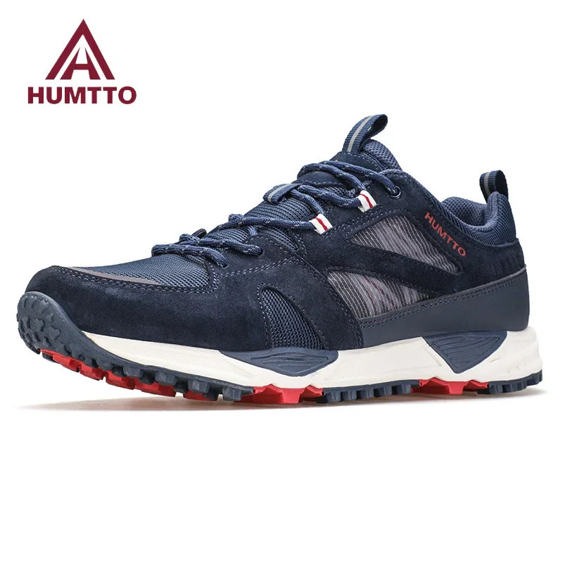 HUMTTO Running Shoes Summer Breathable Man Sneaker Luxury Designer Trainers Mens Black Brand Non-Leather Casual Sneakers for Men