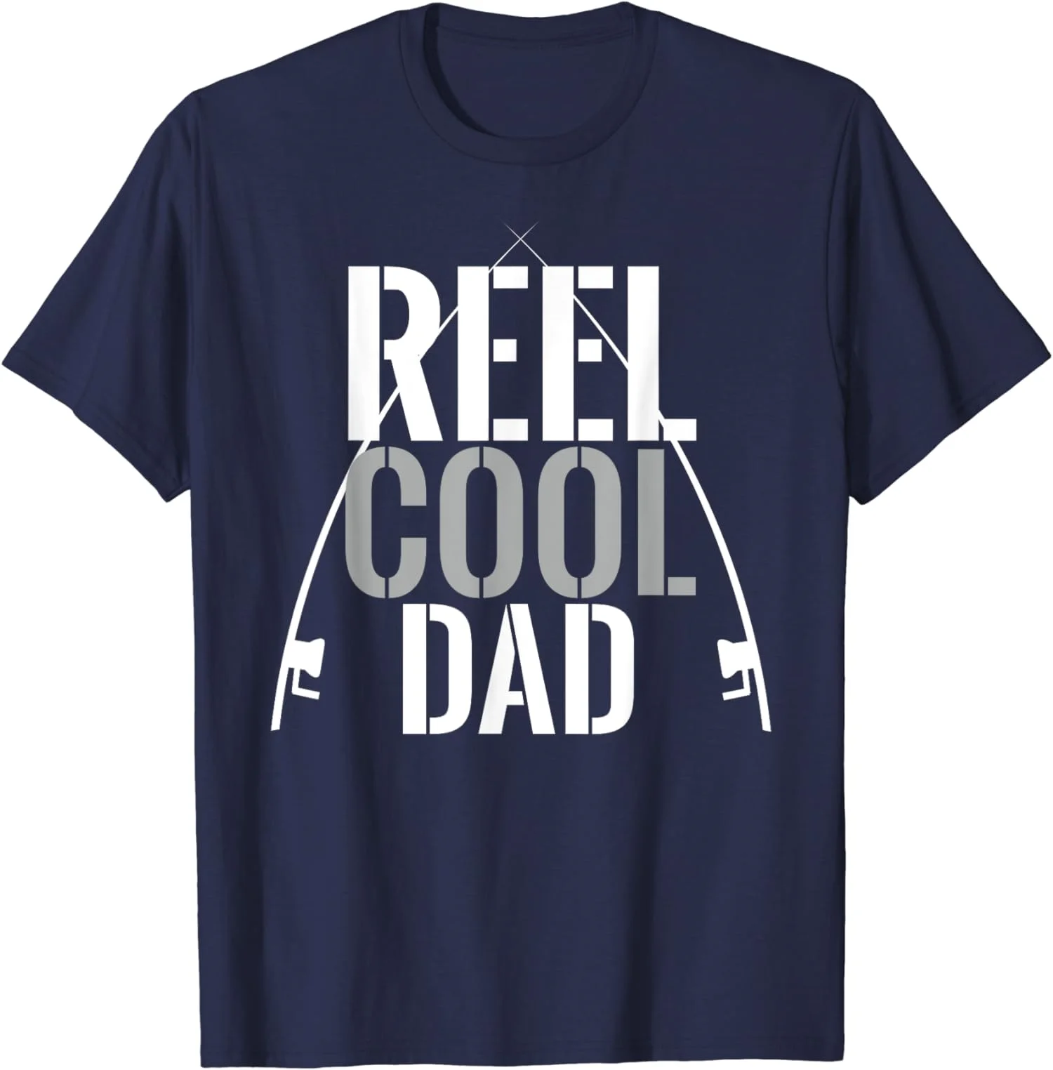 Reel Cool Dad Fishing Papa Gift Fish Father's Day Unisex Cotton T-Shirt