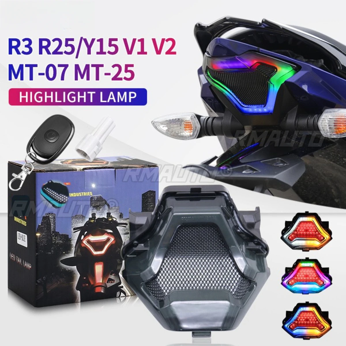 

For MT07/25 R3 R25 Yamaha Y15 V1 V2 LED Daytime Running Light Waterproof Lamp Car Taillight Assembly Body Kit