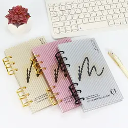 A6 Frosting Thick line Acrylic Loose Leaf Binder Cover DIY Account Book Journal Planner Office Stationery Supplies