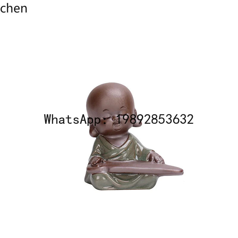X20little monk character entrance decoration living room tv cabinet ceramic creative home decoration home accessories tea pet