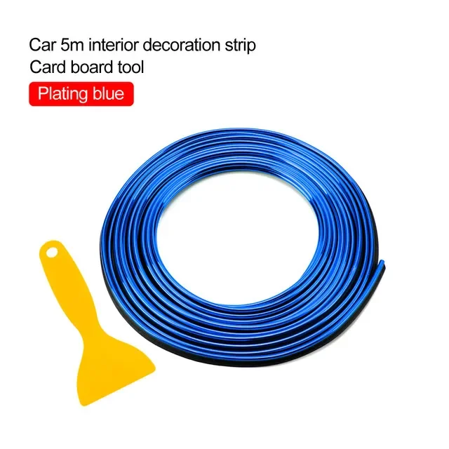5 M/stks Universele DIY Auto Styling Flexibele Interieur Decoratie Molding Trim Strips Auto Deur Rand Sticker Auto Chrome Decor Trim