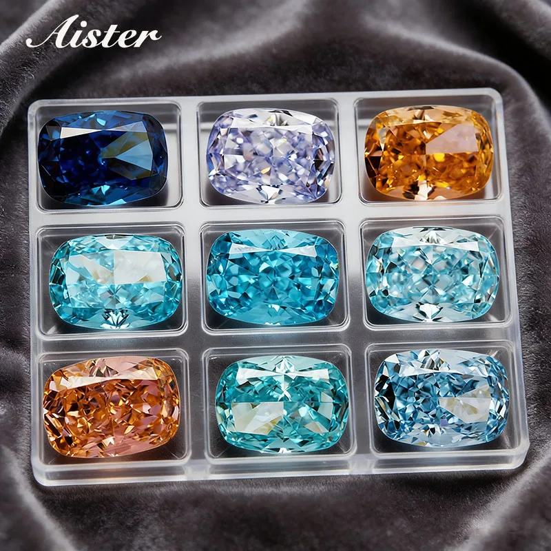 

Высококачественные кубические цирконии Top Colors L-Cusion с огранкой «Дробленый лед», высокоуглеродистые, с огранкой 4K, класс 5А, лабораторные цирконы CZ