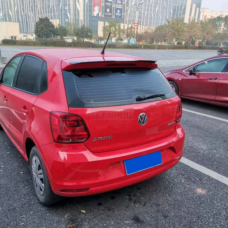 KLSHIRU For Volkswagen Polo 2010 2011 2012 2013 2014 2015 2016 High quality ABS spoiler car rear wing spoiler