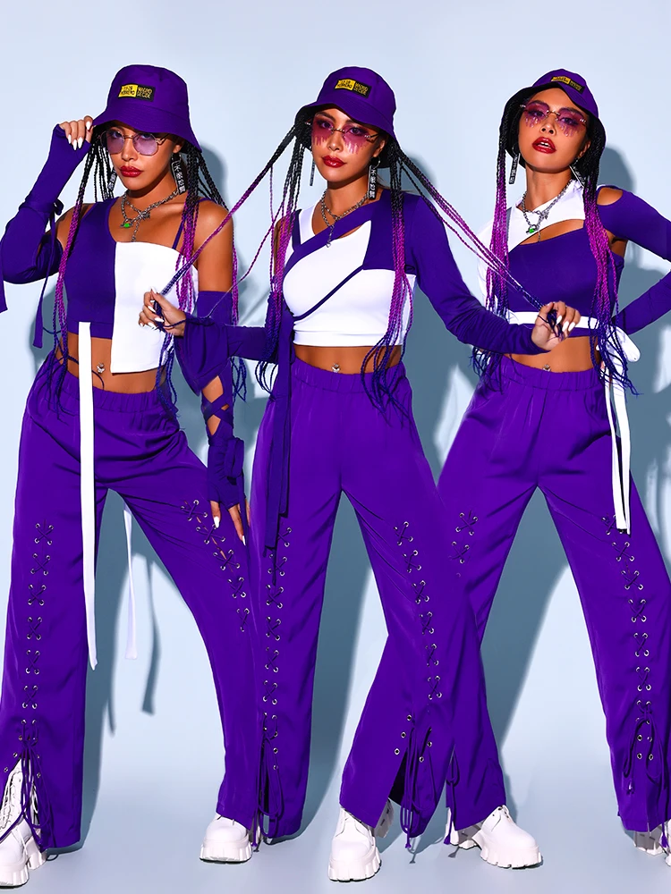 Traje Sexy para Actuación de Danza Urbana, Ropa de Danza Coreana para Mujeres Adultas, Atuendo de Danza Jazz, Vestuario para ...