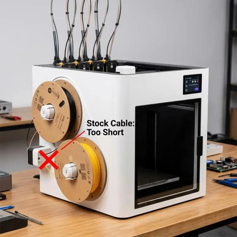 1Set Snapmaker U1 Material Feeding Extension Cable Module Suitable Several Filament Spools Extend Cable For U1