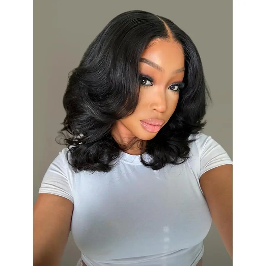 

Hair Body Wave Bob Wig Human Hair 4x7 Lace Front Wigs Human Hair Pre Cut Lace Ready to Wear Glueless Wig Human Hair Body Bob Wig