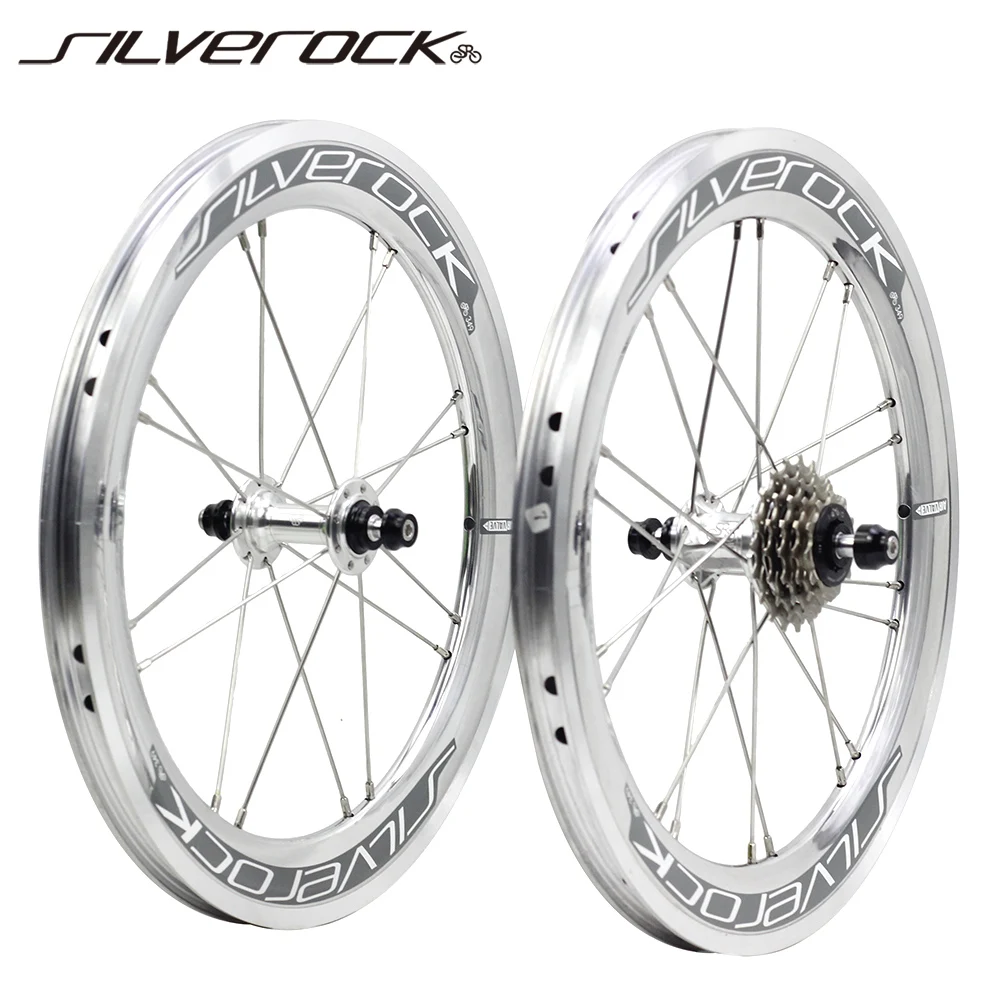 

SILVEROCK SR40 Alloy Wheels for DAHON D5 Folding Bike 16inc 1 3/8" 349 U Rim V Brake 74mm 95mm Aero High Profile Wheel