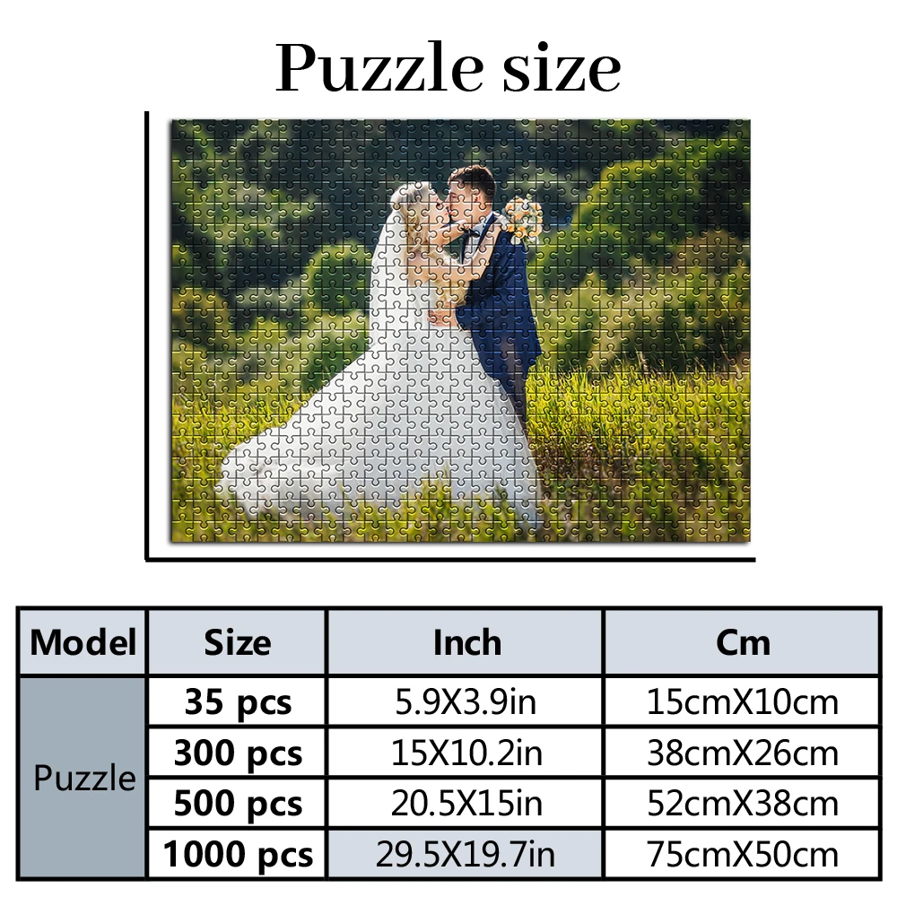 شخصية مخصصة صور لغز تخصيص البراري الزفاف مخصص اليدوية هدية عيد ميلاد شخصية هدية تذكارية