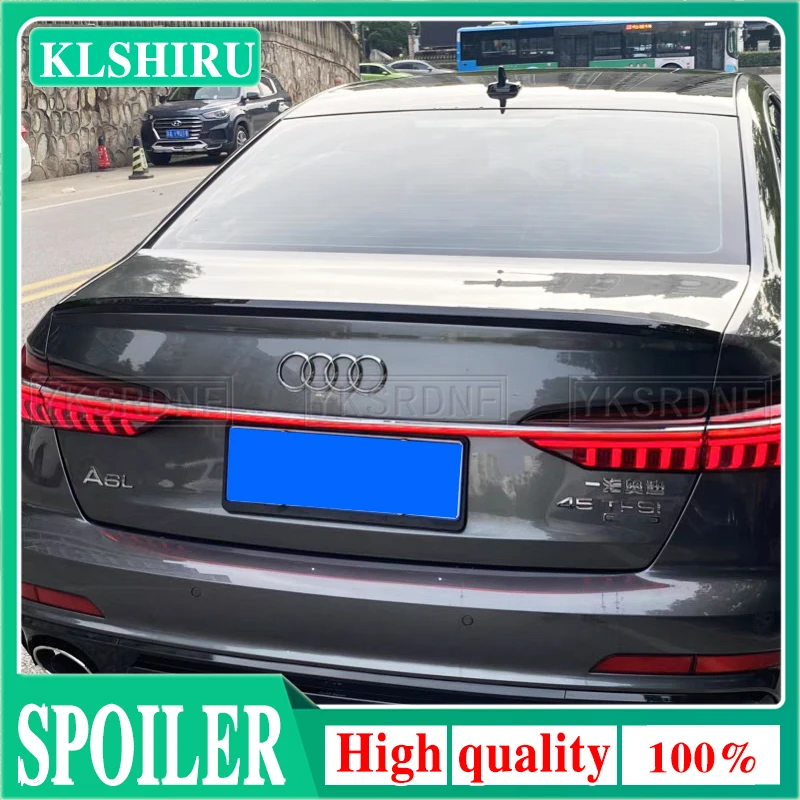 For Audi A6 S6 SLINE RS6 C8 S STYLE spoiler 2019 2020 2021 Car Trunk Lip Wings Tail A6 Accessories Dedicated Decoration