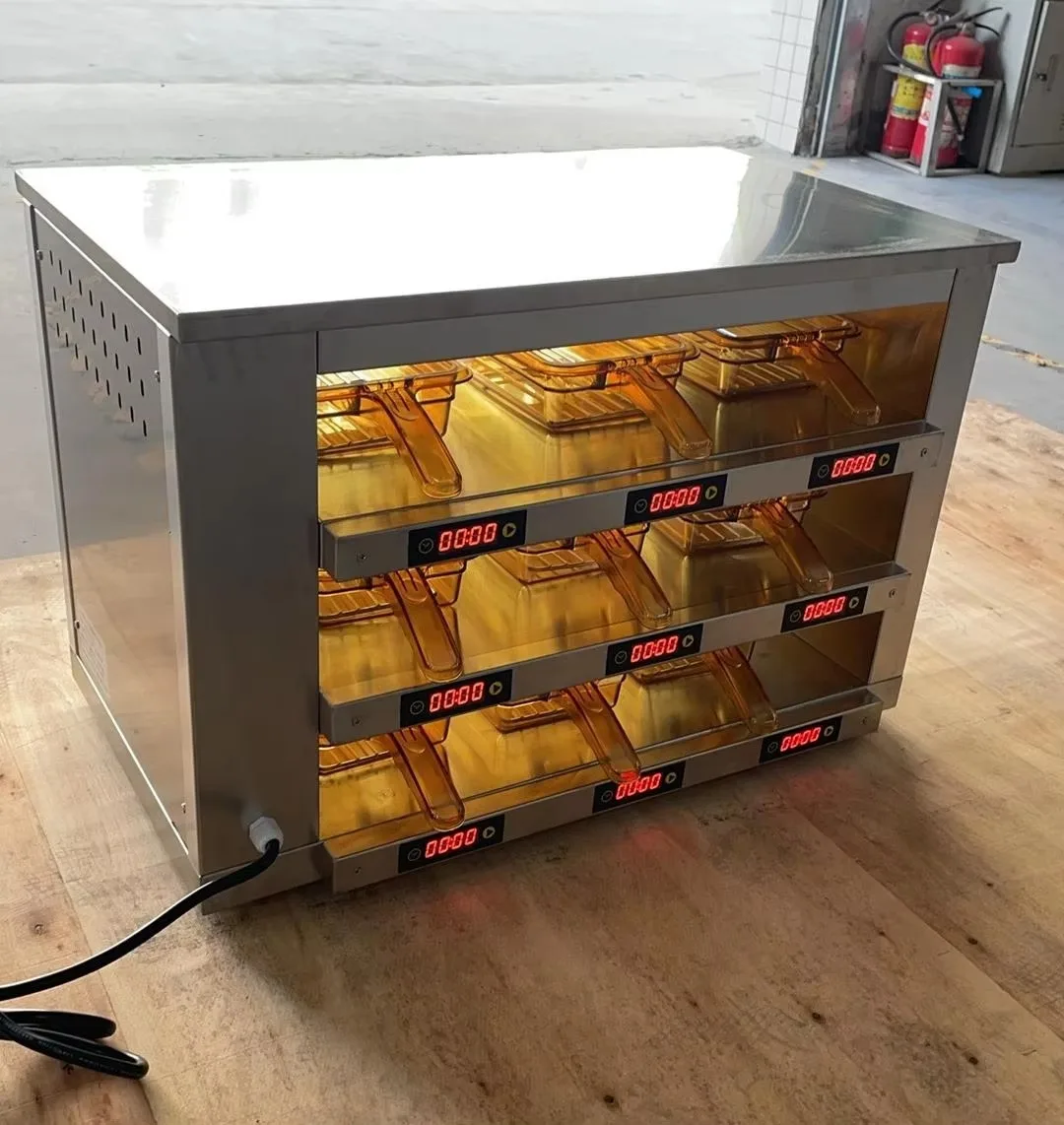 

Commercial 1-Tier 2-Plate Chicken Nuggets Burger Patty Holding Cabinet Food Warmer for Restaurants Hot Sale
