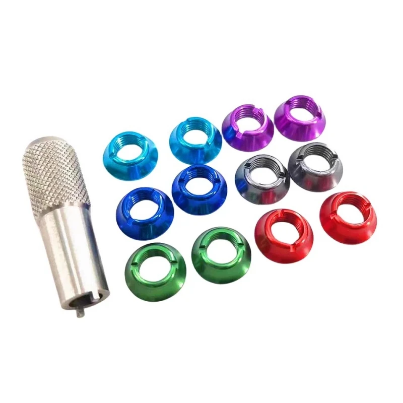 12pcs Radio Control Aluminum alloy Multicolour Switch Nut with Wrench For RC RadioLink Futaba JR Frsky Parts - Image 2