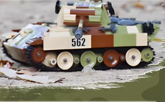 Militärischer Einsatz Overlord Konstruktor Panzer-LKW Atlantik-Festung Flugzeug Landboot Armee Bausteine Brinquedos Spielzeug – Detail 9