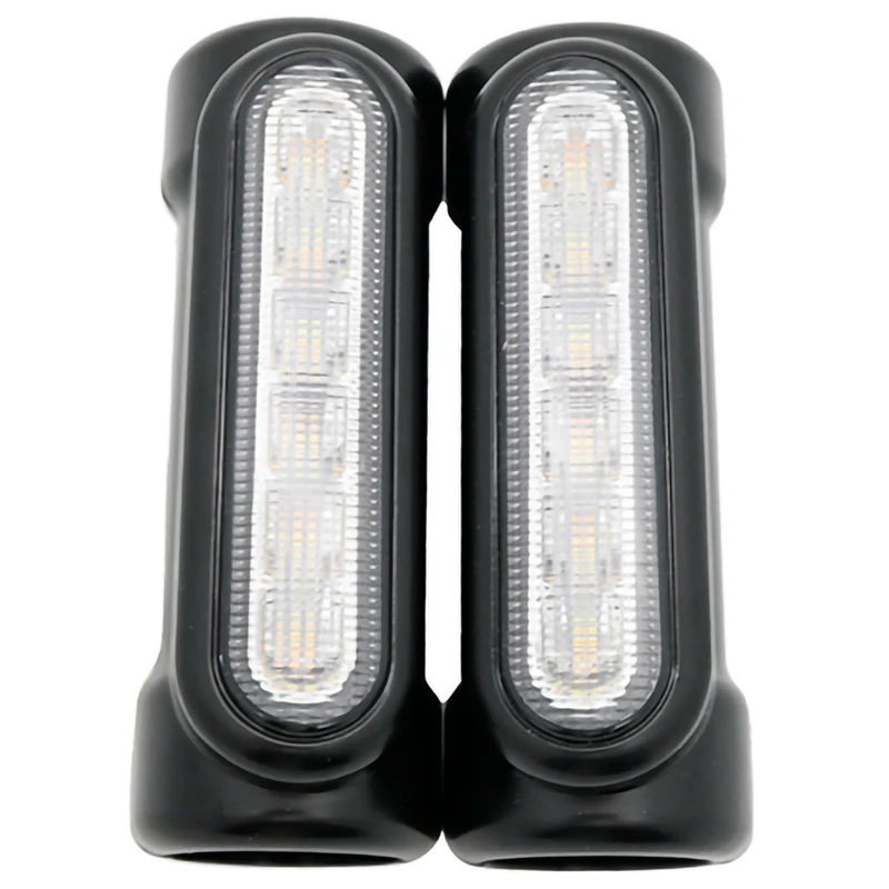 2X Motorcycle LED Highway Bar Switchback Driving Light/Turn Signal Light(Black)