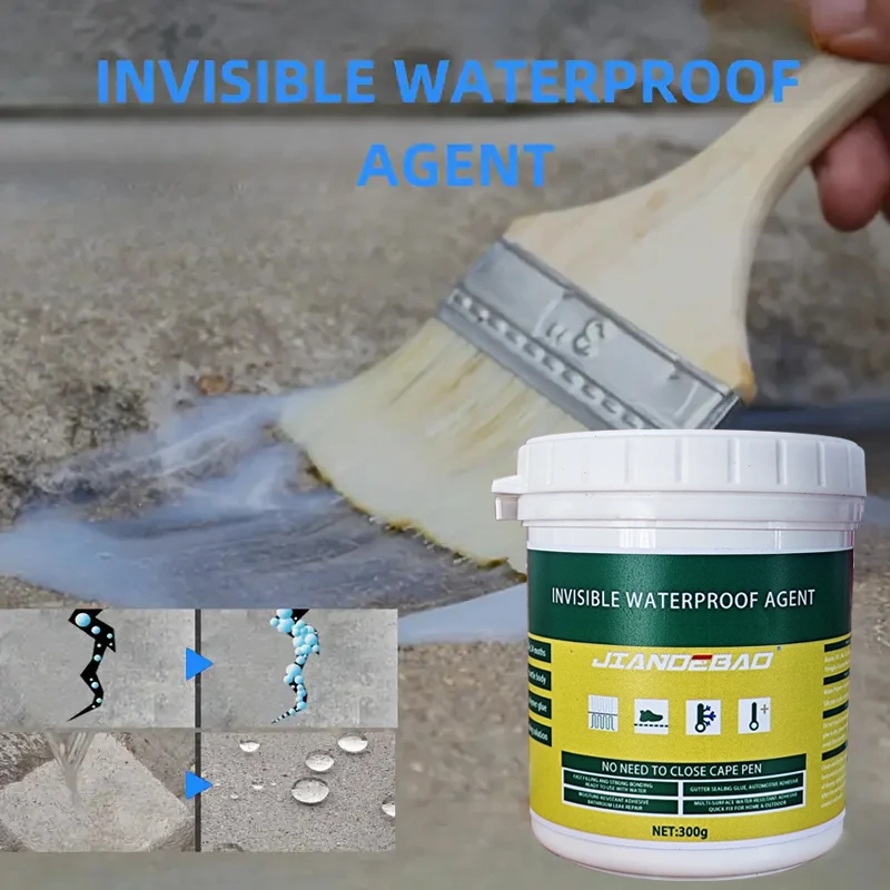 Invisible Waterproof Coating Sealant Agent Wall Leak Repair Material Invisible Glue For Roof Leakage Crack Seepage 300g