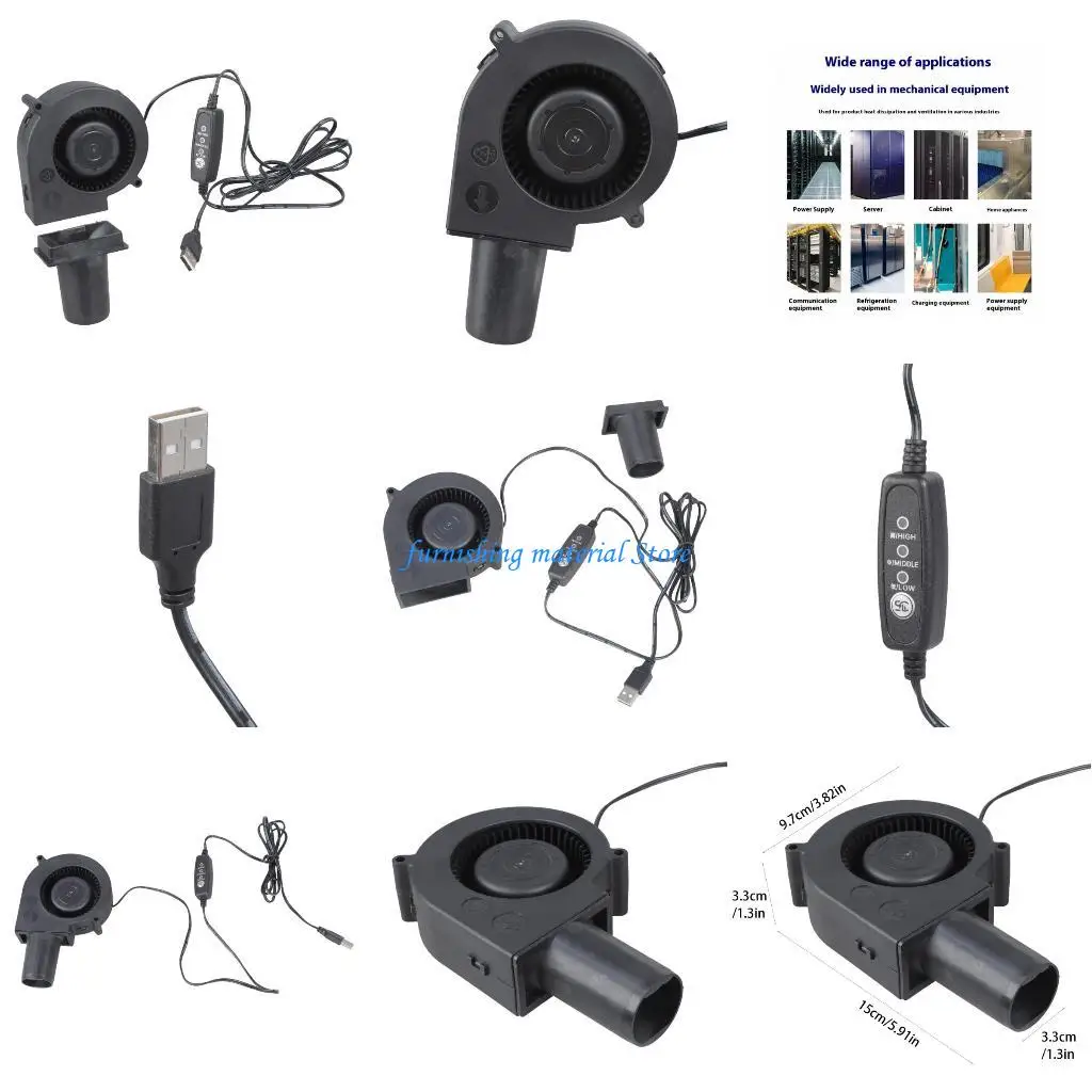 

Y5GD Plastic Blower 3 Adjustable Speeds USB Powered For Backyard Grill Optimization