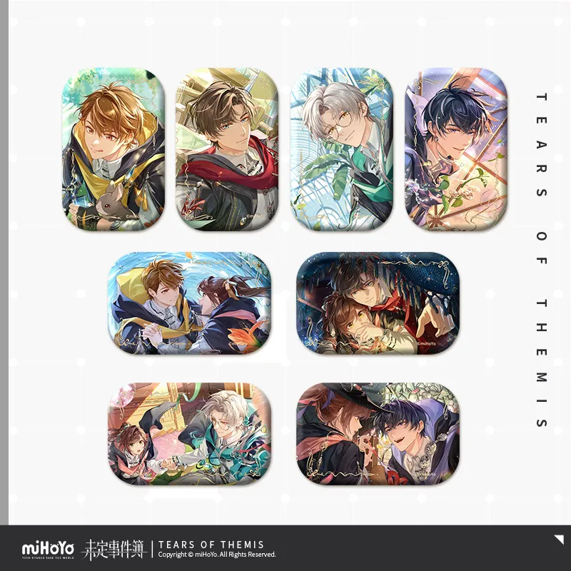 Official MiHoYo Tears of Themis Luke Artem‌ Marius‌ Vyn‌ Cosplay tinplate badge brooch Ornament Accessories Halloween gift