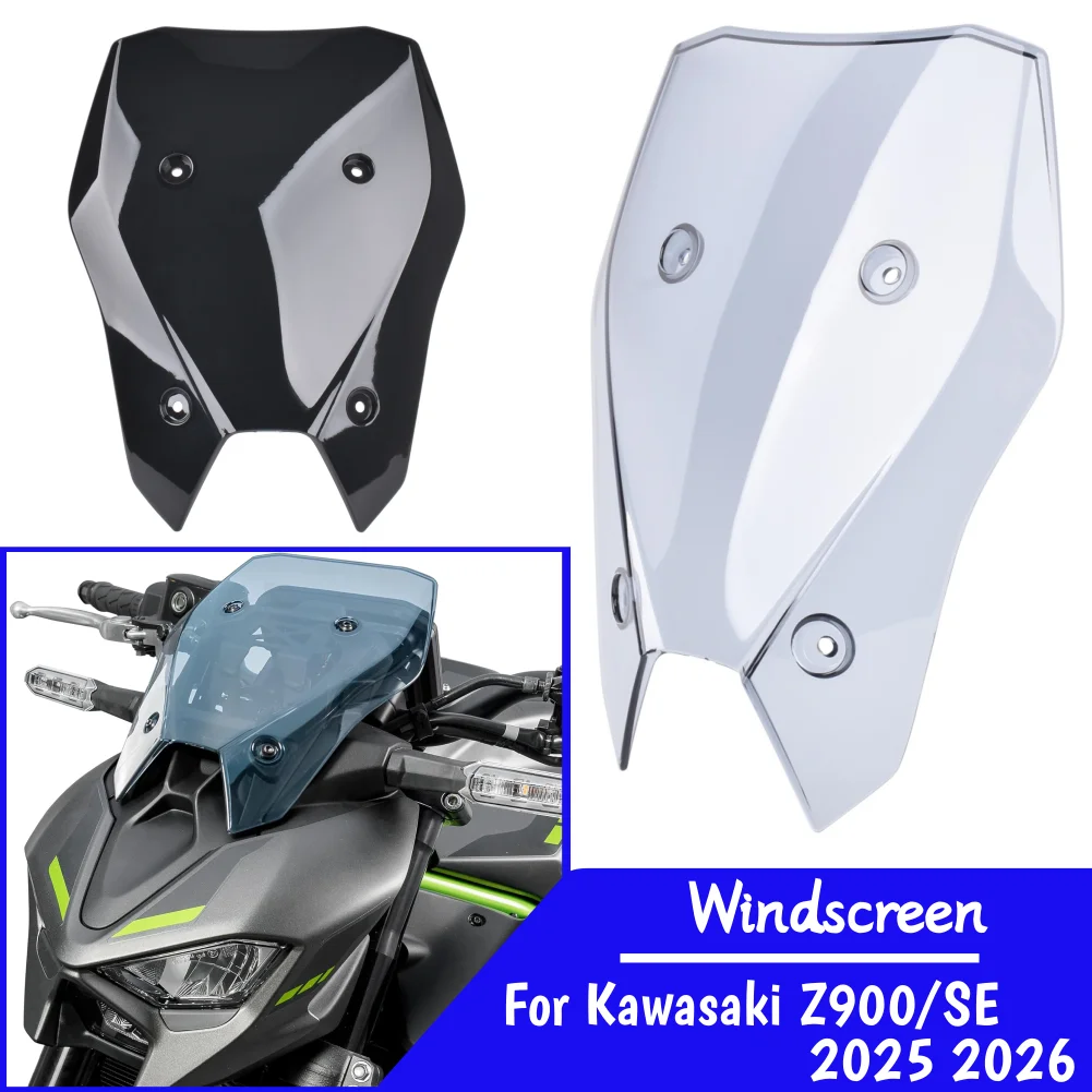 

Ветровое стекло для мотоцикла Kawasaki Z 900 SE 2025 2026 Z900SE Z900, передний ветрозащитный экран, дефлекторы, аксессуары