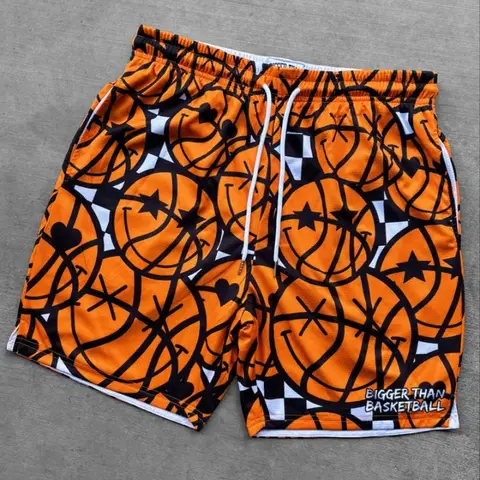 Basketball Printed Universal Shorts, Surfing Beach Pants, Men's and Women's Outdoor Sports, Casual Fashion, Adults and Children
