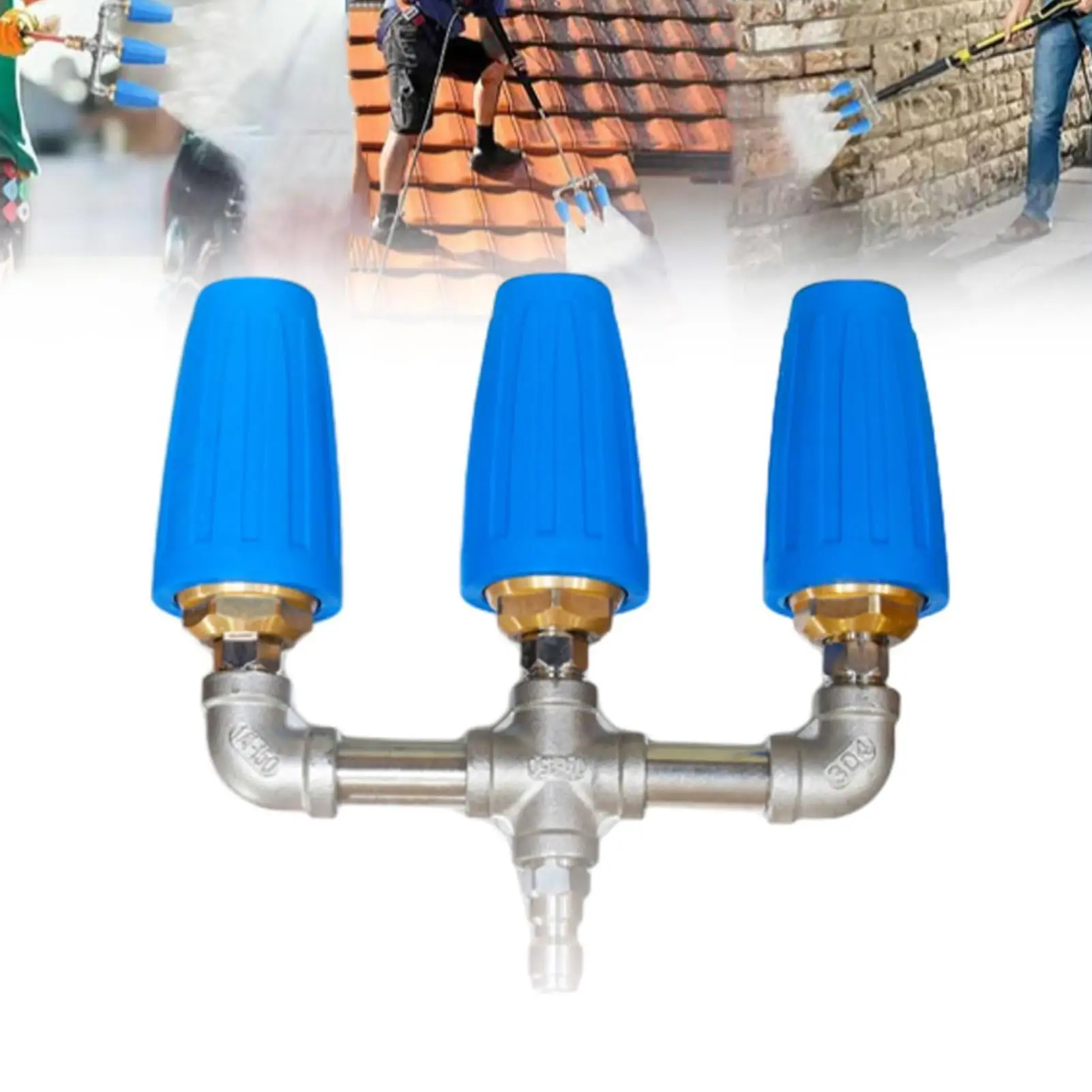 Bico para lavadora de pressão, poderoso bico para lavadora de pressão com rotação de 360 graus, para jardas, porches, jardins, gramado, varandas