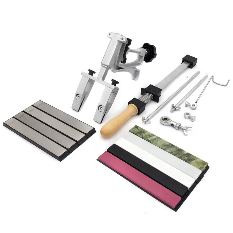 2025 Fixed Angle Sharpener Rotatable Angle Adjustable Sharpening Diamond Quick Cutting Edge Clamp Table Holder Kitchen Tools HOT
