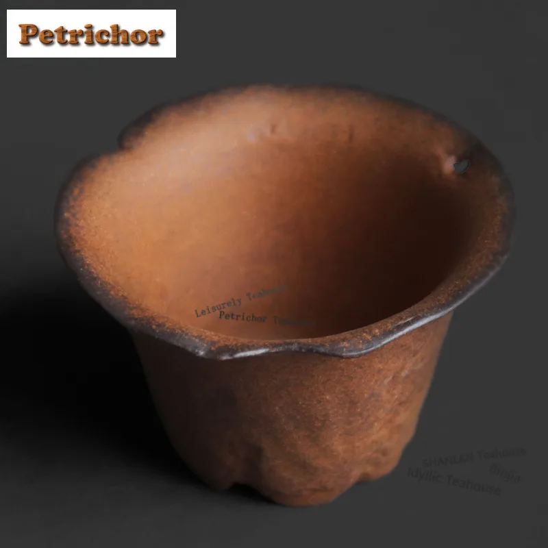 

2pc/lot Old Rock Clay Stone Pattern Wide Mouth Teacup Retro Tea Bowl Jug Tea-tasting Smelling Cup Chazhan Master Cup Teaset 50ml