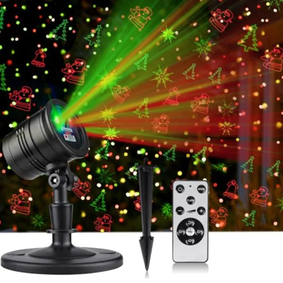 Laser Christmas Projector Lights Outdoor: Waterproof Outdoor Christmas Decorations Laser Light Projection Christmas Lights for