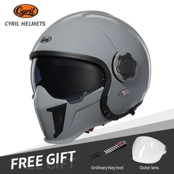 Casco de seguridad para motocicleta, protector de cabeza con doble lente, ligero y extraíble, certificado DOT, ideal para las cuatro estaciones, 2024