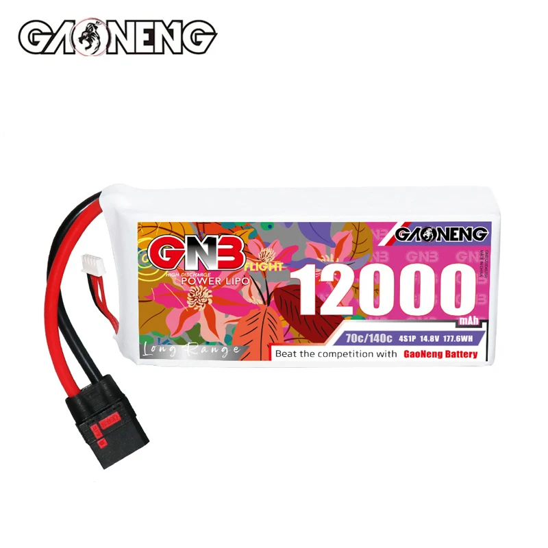 GNB 4S 12000mAh 70C/140C With XT90S QS8 Plug Connector 14.8V RC Rechargeable LiPo Battery for UAV Aircraft Helicopter