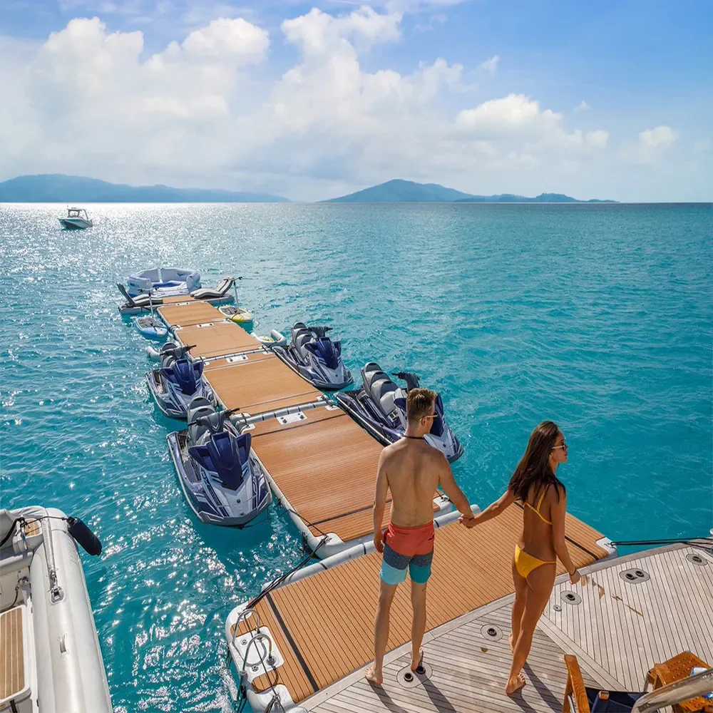 

Summer Leisure Inflatable Floating Yoga Pier Island Water Sports Platform Sea Amusement Park Boat Inflatable Water Facilities