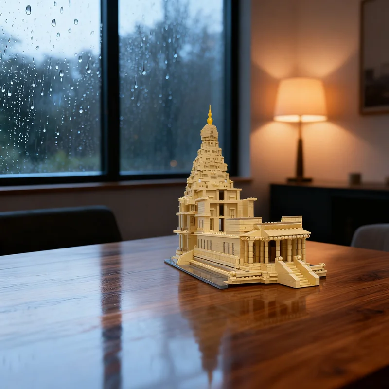 

4543pcs MOC Tanjore Brihadeeswara Temple Architecture Model Building Blocks Toy Gift Creative Display Collectible Desk Premium