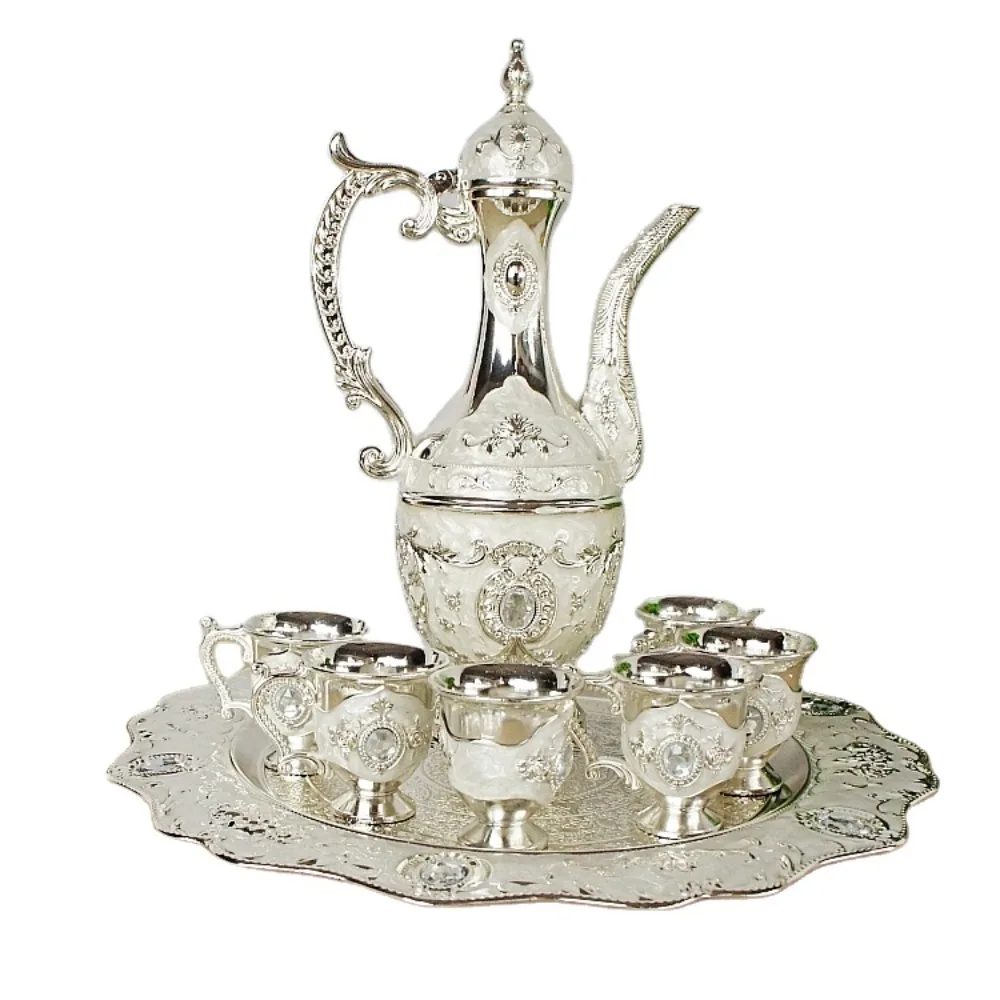 

European retro high-end wine set gift set wine glass wine jug tray creative handicraft ornament