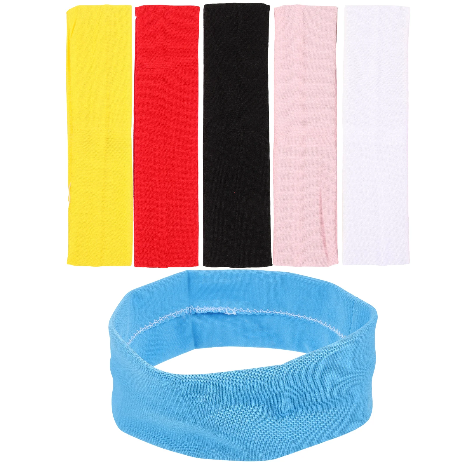 

6 Pcs Headbands Women Sports Headwear Elastic Breathable Sweatband Running Workout Fitness Hair Accessory Soft Stretchy Anti