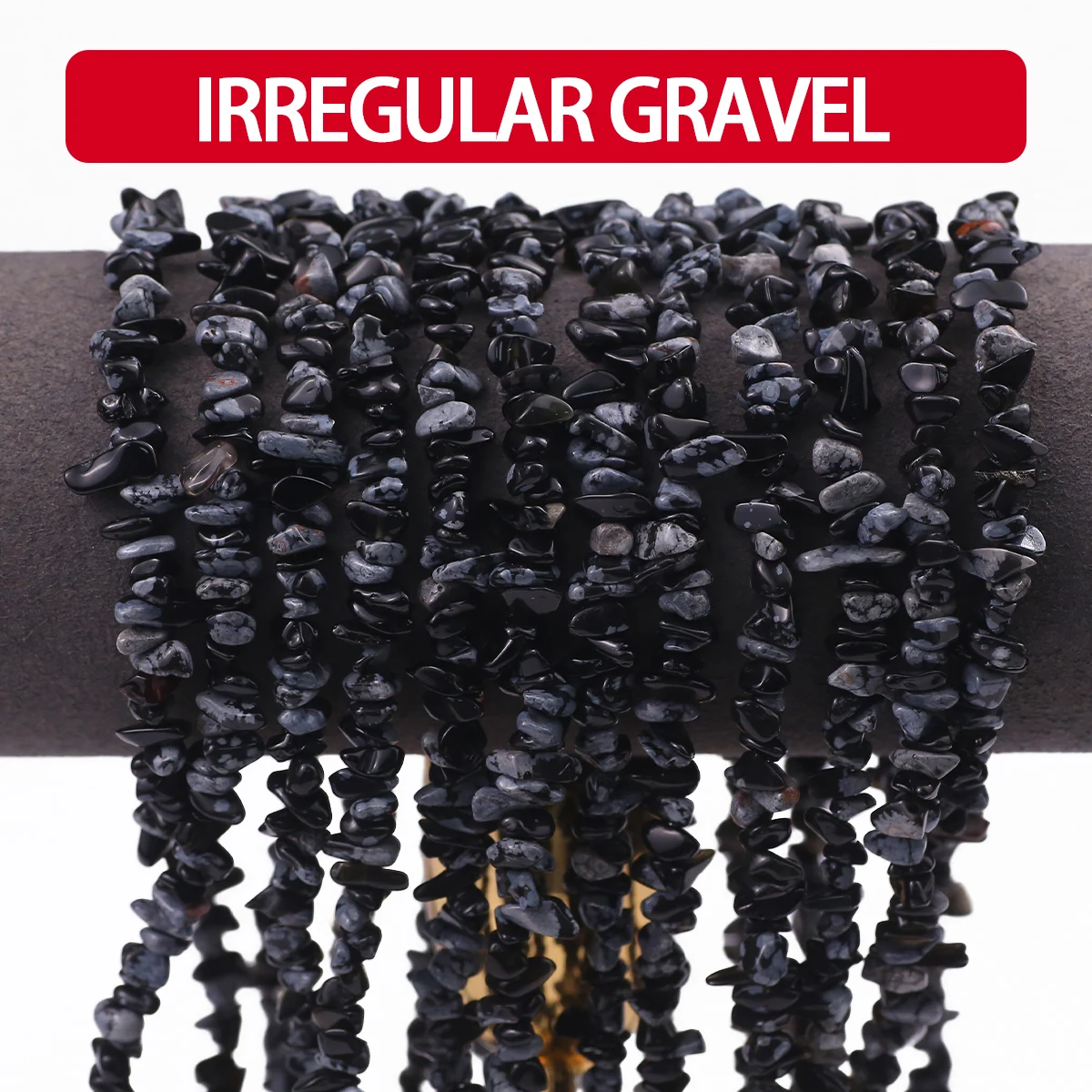 4-13mm Natural Snowflake Obsidian Small Irregular Chip Beads Stone Loose Beads for DIY Bracelet Necklace Jewelry Marking