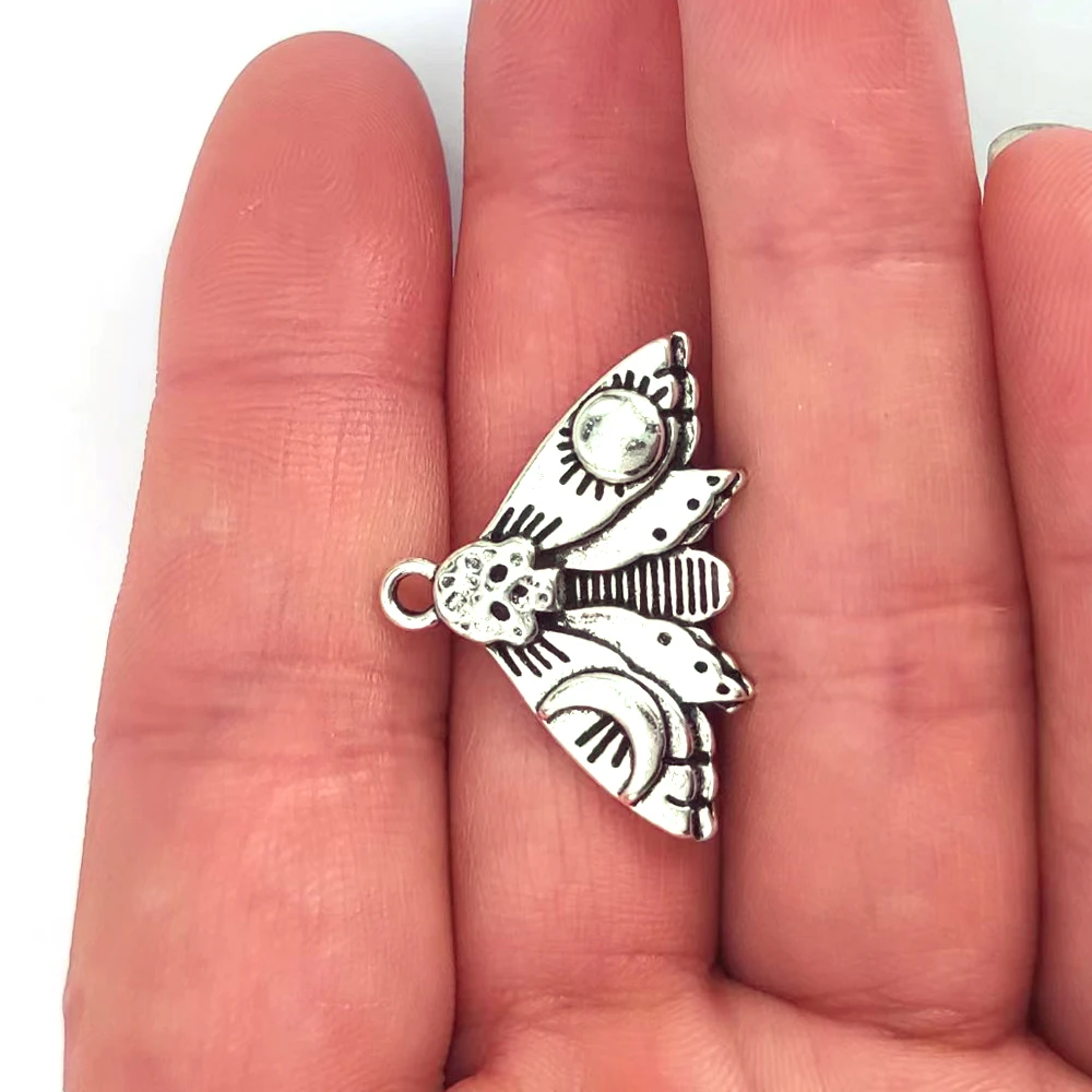 5pcs new sun moon  Animal moth skull head moth pendant for women man Accessories Wholesale Jewelry