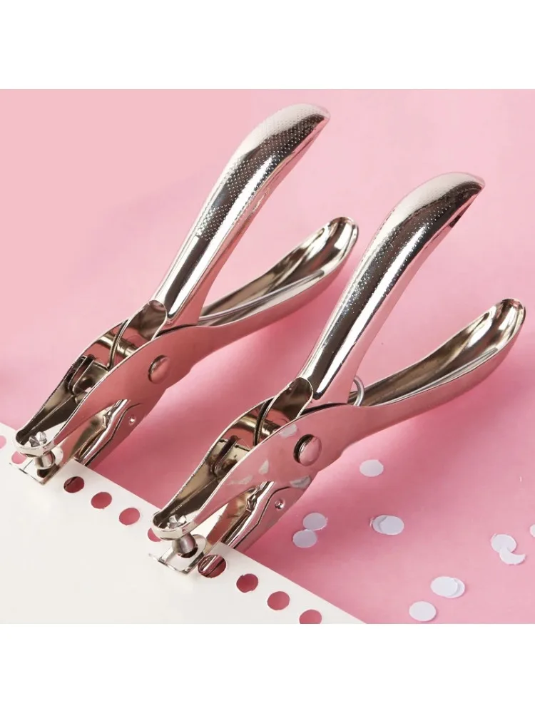 Fournitures de bureau perforateur en métal perforateur manuel étudiant papeterie papier carte petit trou rond flipbook reliure de documents