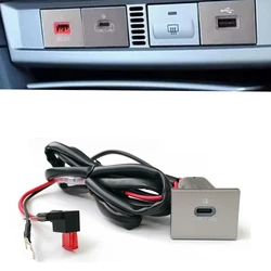 Compatible For Ford Focus 2 mk2 2004-2011 Car Electronics Accessories USB Charger Socket Fast Charge Adapter PD Type C