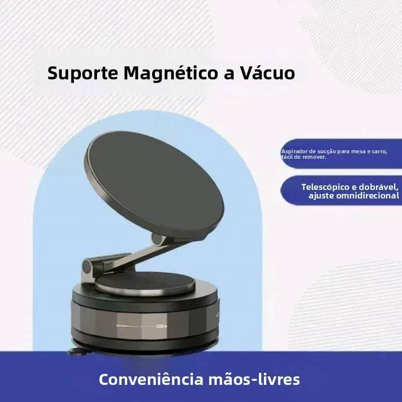 Suporte Magnético Dobrável para Telefone de Carro 360 °   Suporte Magnético Rotativo para Celular para iPhone e Smartphone Samsung