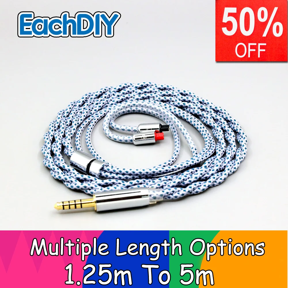 

99% Pure Silver Mix Graphene Earphone OCC Shielding Cable for Audio-Technica IM70 IM01 IM02 IM03 IM04 ATH-IM50 LN008630