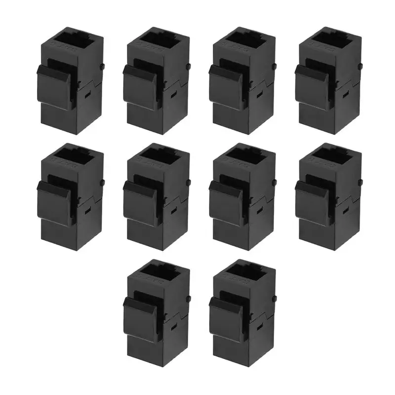 [NEW!A93G】 10Pcs RJ45 Connector Keystone Jack Cat6 Extension Coupler Ethernet Network LAN Cat 6 Coupler Jacks Extend Adapter