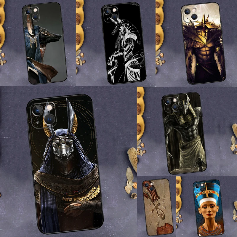 Egypt Nefertiti Anubis Ankh Case For Samsung Galaxy A53 A33 A13 A34 A54 A14 A35 A55 A15 A56 A36 A26 A16 A32 A52 A17 A37