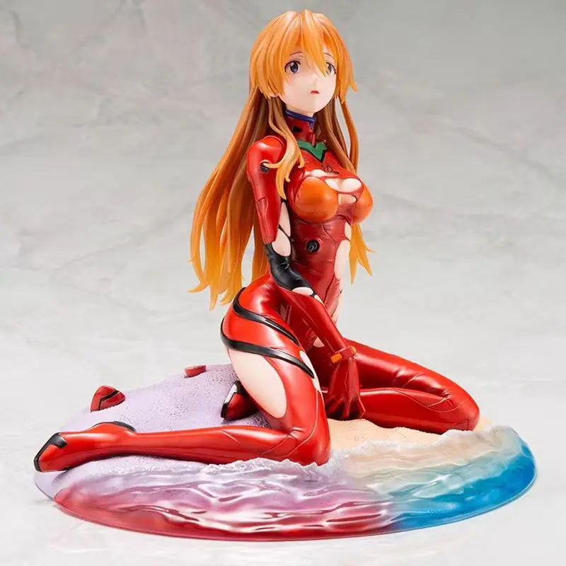 19cm Anime NEON GENESIS EVANGELION Figure Anime EVA Shikinami Asuka Langley Soryu Action Figure Sitting Model PVC Collection Toy