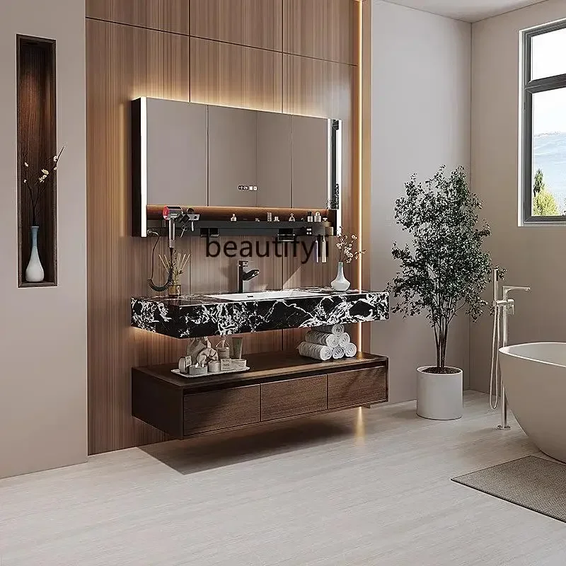 طراز العصور الوسطى، بلاطة صخرية سوداء بدون خياطة من السيراميك المتكامل، خزانة حمام، حمام المرحاض #2