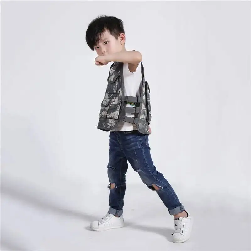 الأطفال الكبار التكتيكية CS لعبة الصدر تلاعب لوحة الناقل التمويه الصيد التدريب القتالية الادسنس سترة #4