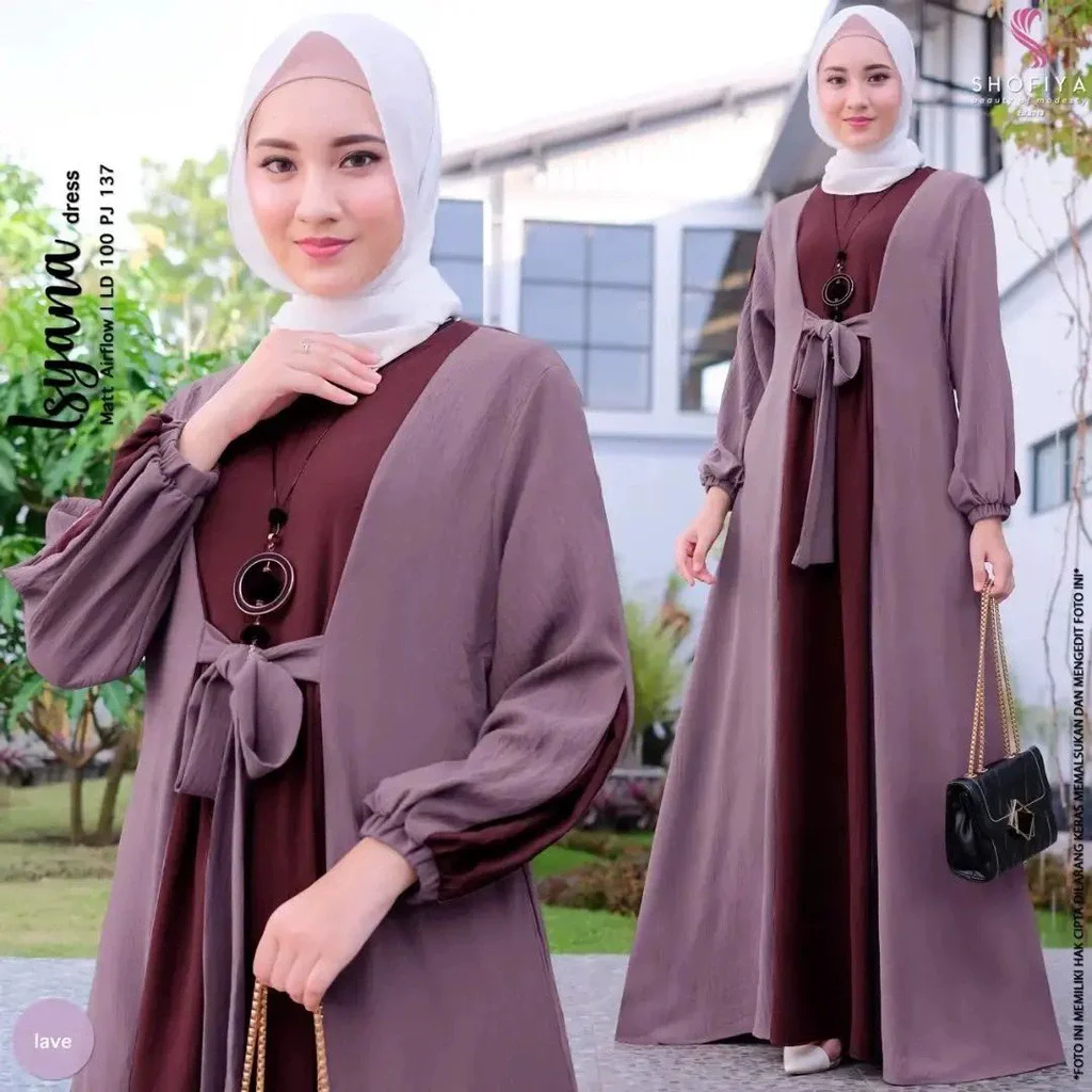 

Middle Eastern Women's Dress, Ramadan, Saudi Arabia, Muslim Women's Dress, Colored Lace Up Waist, Long Sleeve, Long Skirt Abaya