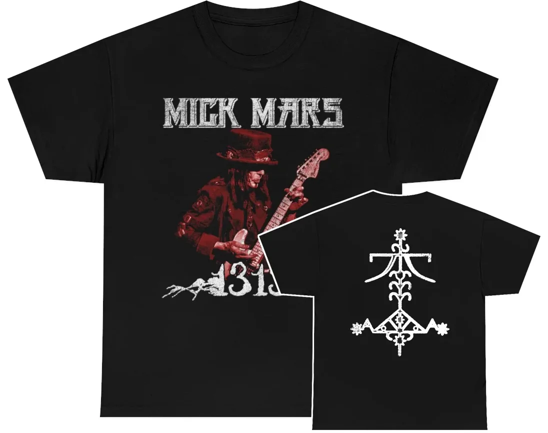 Mick Mars 1313 With Logo On Back Shirt Double Sided