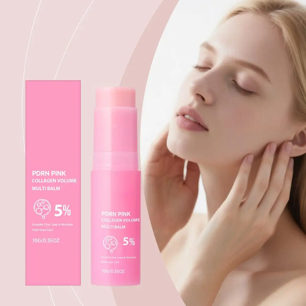 1/2/3pcs Multi-Effect Pink Collagen Cream Stick Deep Hydration Anti-Fine Lines Gentle Formula for Face Neck Hand All Skin Types - Detail 1