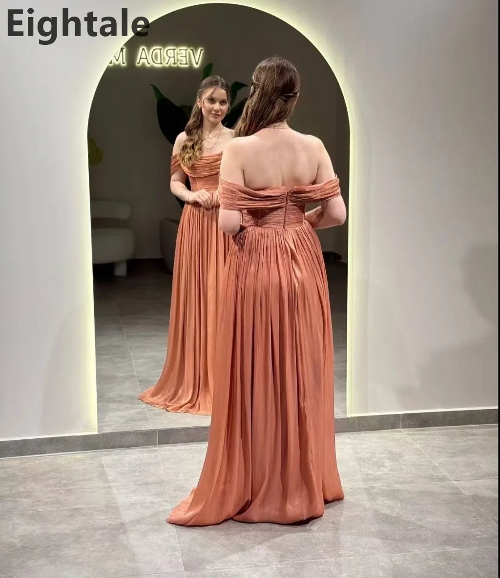 Eightale 2025 fora do ombro uma linha maxi vestido de noite para festa de casamento formal vestido de baile dubai vestido de festa