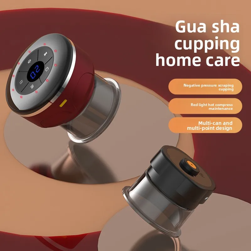 Multifunctional Electric Cupping Device Intelligent Scraping with Meridian Dredging Heating Negative Pressure Cupping Features